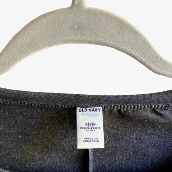 Old Navy NWT Sequins Front 3/4 length Sleeve Gray Shift Dress size S - Picture 3 of 3